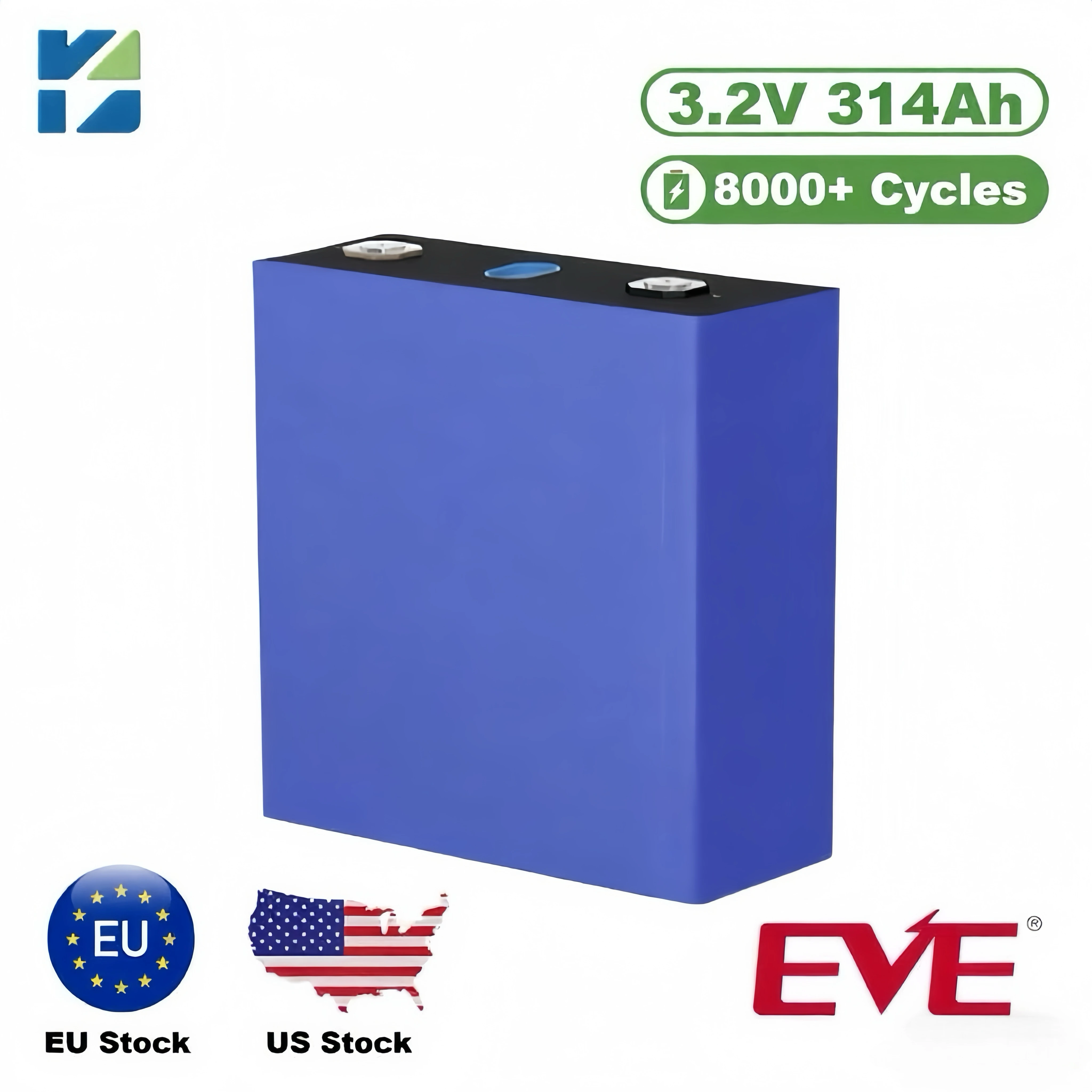 EVE MB31 314Ah 3.2V LiFePO4 Battery (E-Tricycle / Home Energy Storage)