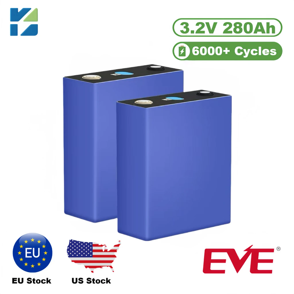 EVE 280Ah 3.2V LiFePO4 Cell (Energy Storage / Solar)
